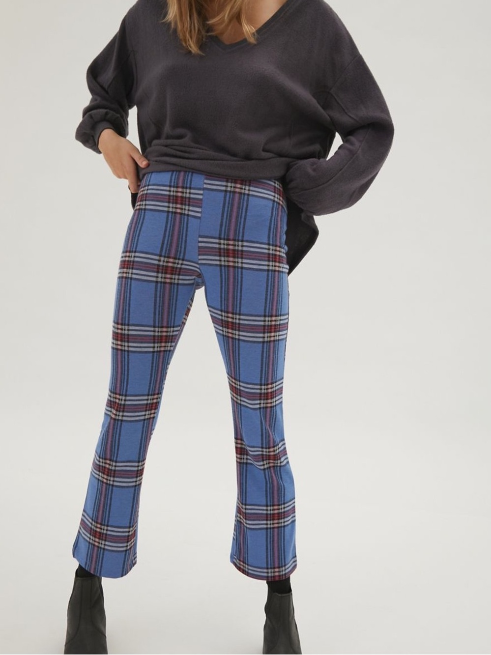 Urban Outfitters Lola Plaid Flare Pants size small